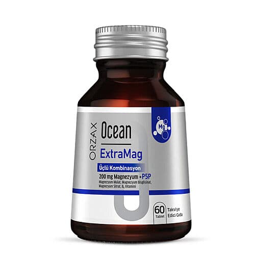 Orzax Ocean ExtraMag Üçlü Magnezyum Kombinasyonu 60 Tablet
