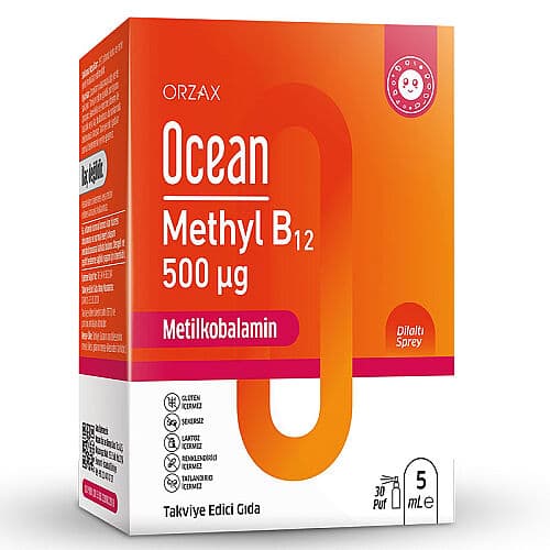 Orzax Ocean Methyl B12 Dilaltı Sprey 5 ml - 30 Doz