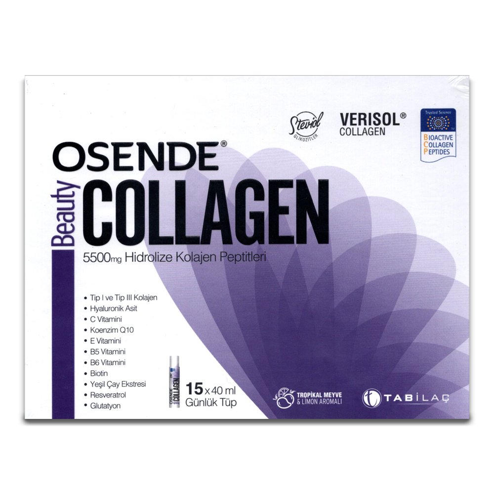 Osende Beauty Collagen 5500 mg 15x40ml Tropikal Meyve & Limon Aromalı