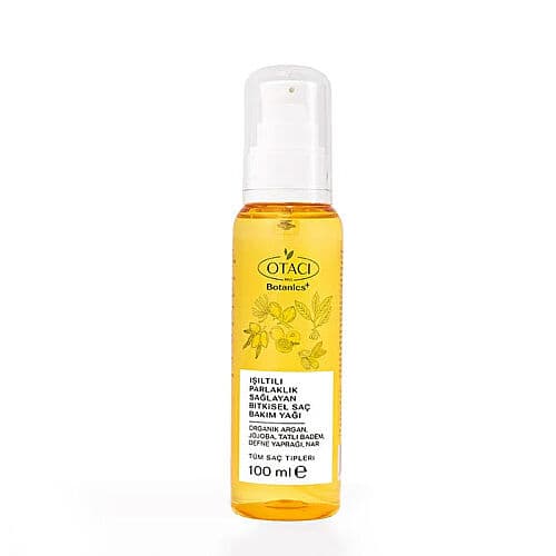 Otacı Işıltılı Parlaklık Sağlayan Bitkisel Saç Bakım Yağı 100 ml