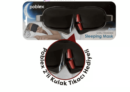 Poblex Uyku Maskesi Tıkaç Hediyeli