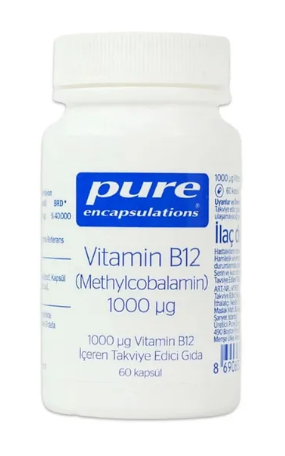 Pure Encapsulation Vitamin B12 (Methylcobalamin) 60 Kapsül