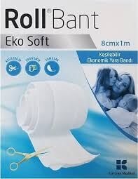 Roll Bant Eko Soft Kesilebilir Yara Bandı 8 cm x 1m