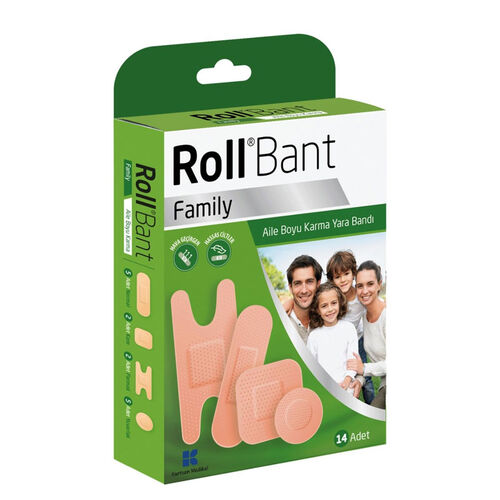 Roll Bant Family Yara Bandı 14 Adet