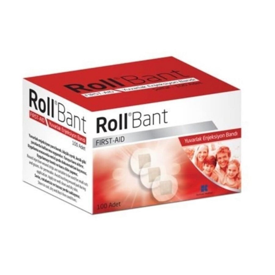 SKT:04/2027 Roll Bant First Ait Yuvarlak Enjeksiyon Bandı 100 Adet