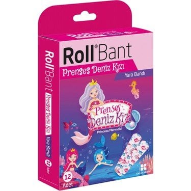 Roll Bant Prenses Deniz Kızı Yara Bandı 12 Adet