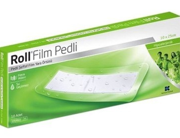Roll Film Pedli Şeffaf Film Yara Örtüsü 10 x 25 cm 12'li