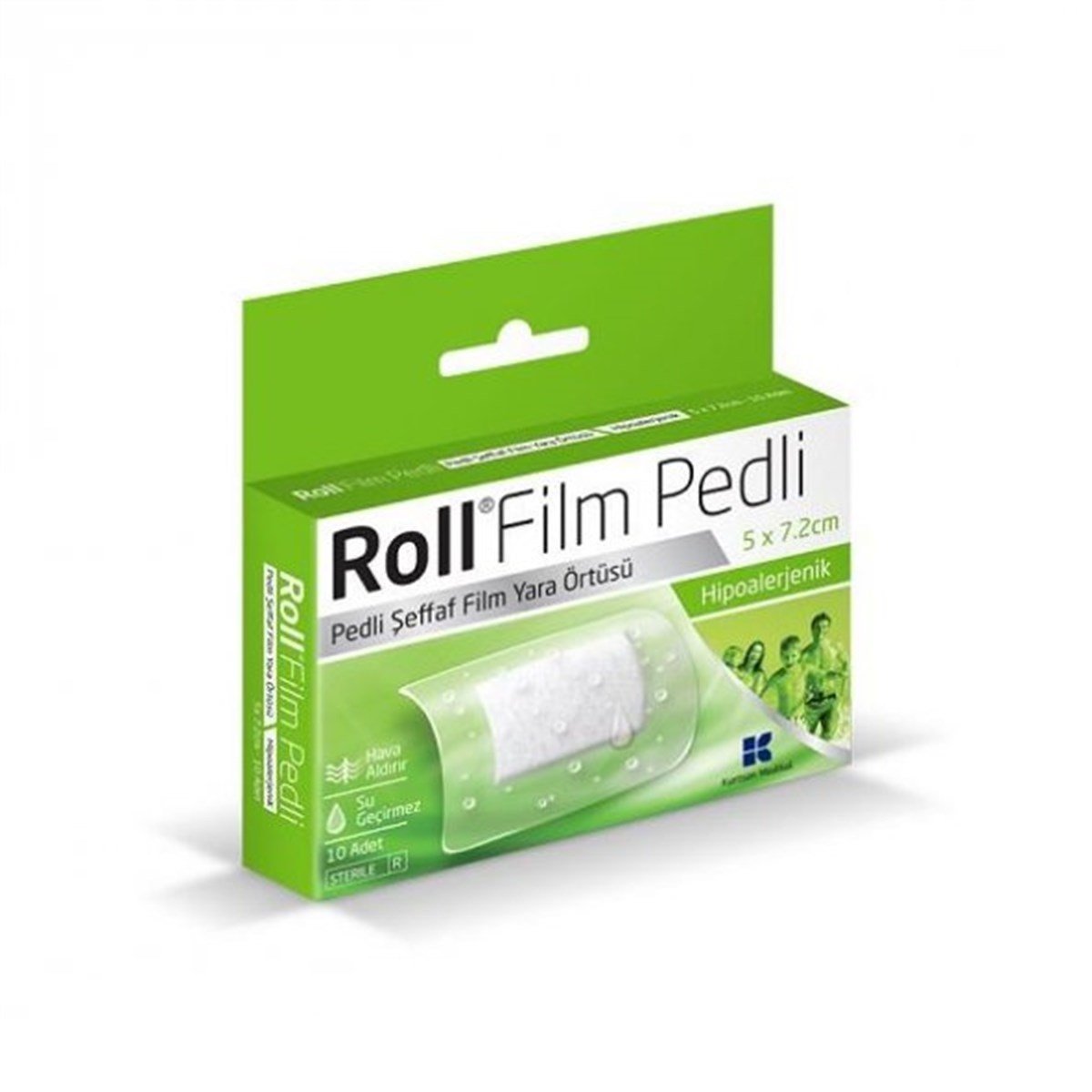 Roll Film Pedli Şeffaf Film Yara Örtüsü 5 x 7.2cm 10 Adet