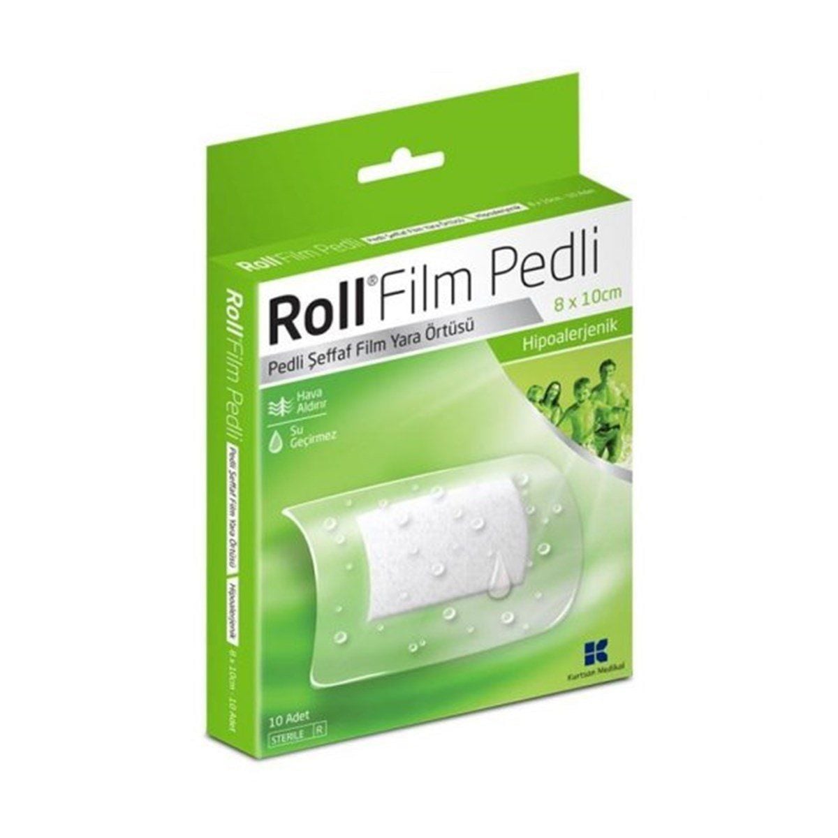 Roll Film Pedli Şeffaf Film Yara Örtüsü 8 x 10cm 10 Adet