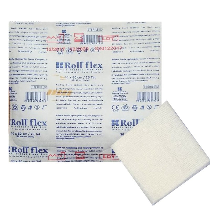 Roll Flex Steril Hidrofil Gaz Bezi 30 x 80cm