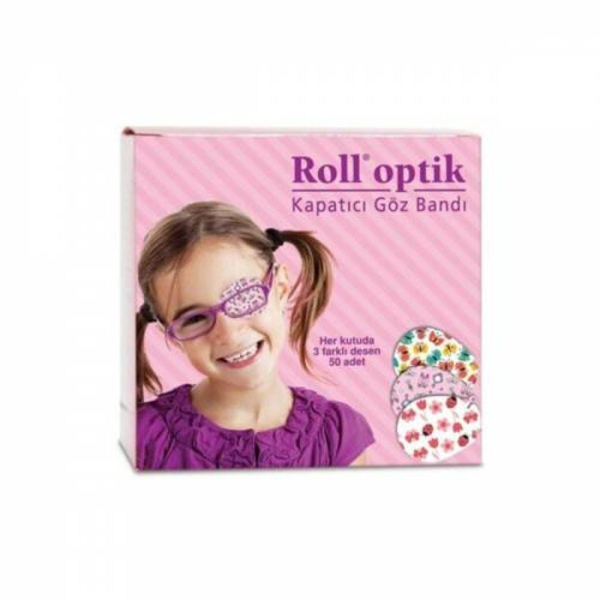 Roll Optik Kapatıcı Göz Bandı Kız 50 Adet