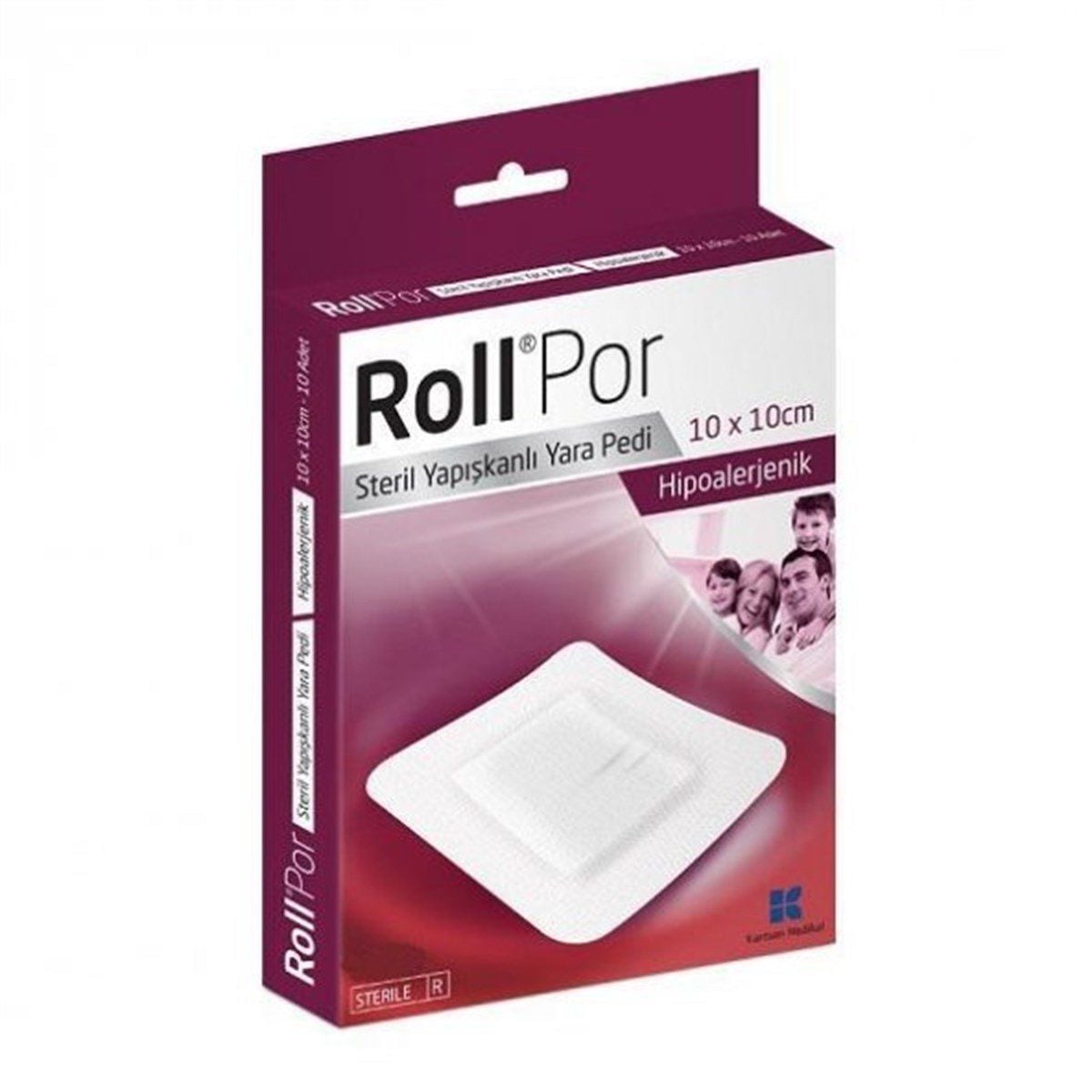Roll Por Steril Yapışkanlı Yara Pedi 10 x 10cm 10 Adet