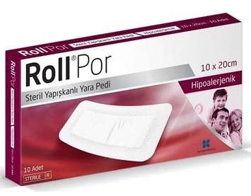 Roll Por Steril Yapışkanlı Yara Pedi 10 x 20 cm 12'li