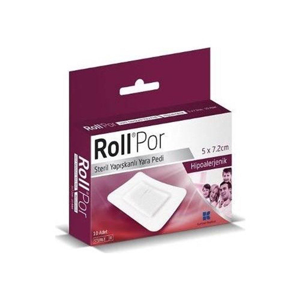 Roll Por Steril Yapışkanlı Yara Pedi 5 x 7,2cm 10 Adet