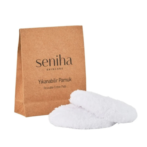 Seniha Skincare Pamuk Yıkanabilir Makyaj Temizleme Pedi 2li (Promosyon Ürünü)