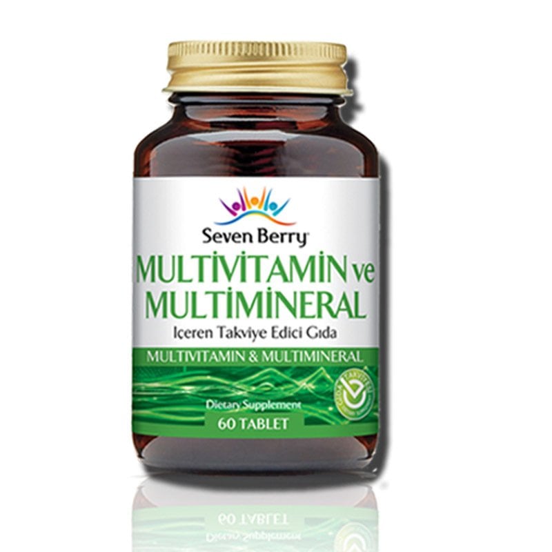 SKT:10/2026 Seven Berry Beta Glukan İçeren Multivitamin 60 Tablet