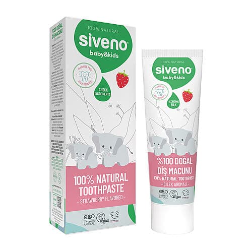 Siveno Bebek ve Çocuklar İçin Diş Macunu 50 ml - Çilekli