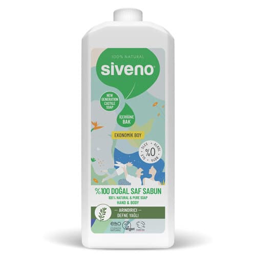 Siveno Defne Yağlı Doğal Sıvı Sabun 1L