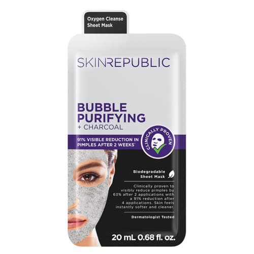 Skin Republic Bubble Purifying + Charcoal Face Mask Sheet 20 ml