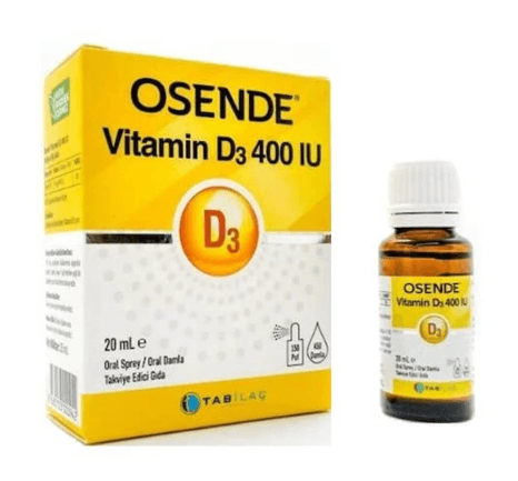 SKT:01/2027 Osende Vitamin D3 400 IU Sprey 20 ml