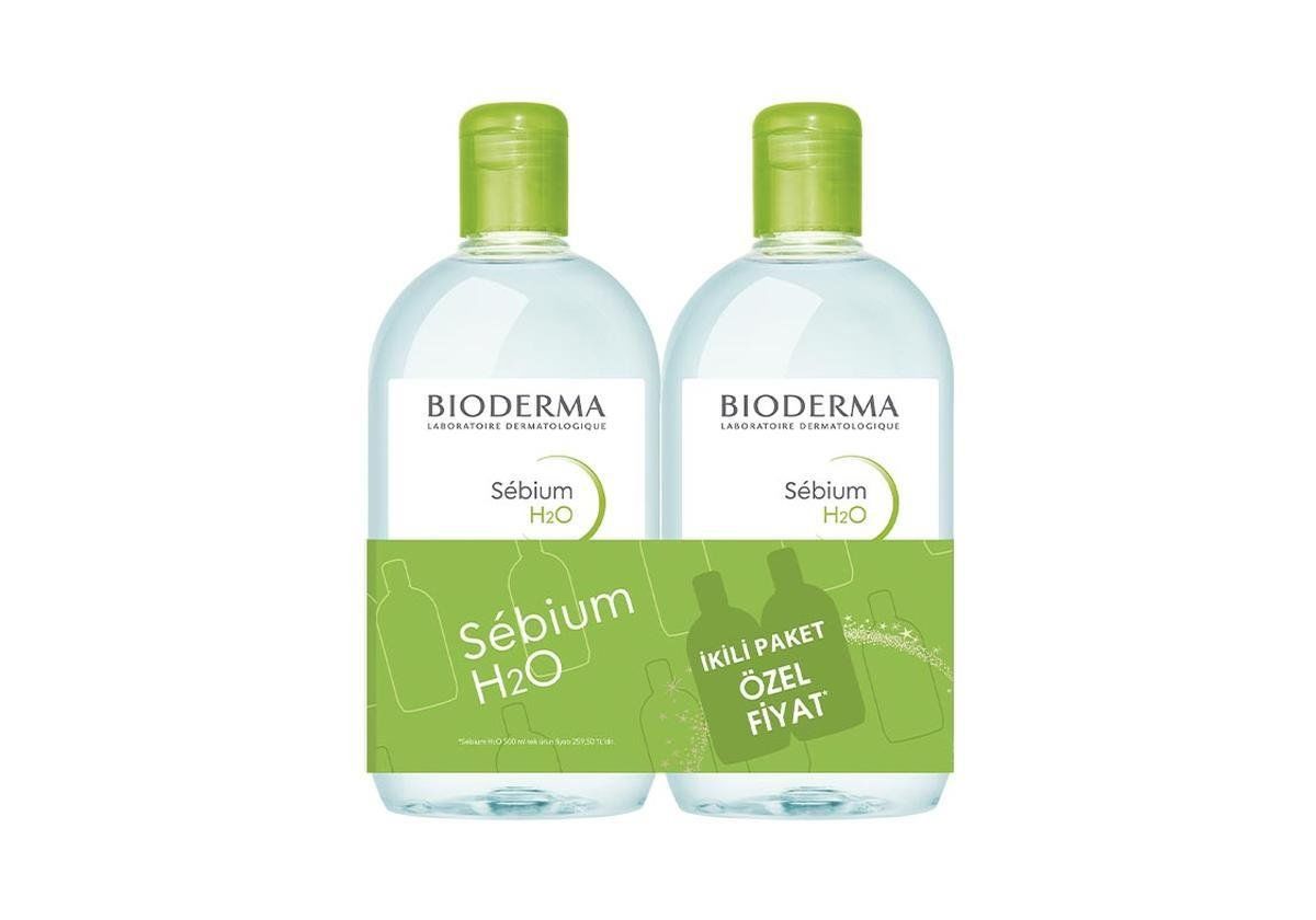 SKT:06/2026 Bioderma Sebium H20 500 ml İkili Paket