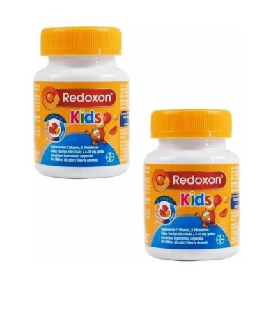 SKT:04/2027 Redoxon Kids 60 Çiğneme Tableti 2'li Avantaj Paket - İkincisi %70 İndirimli