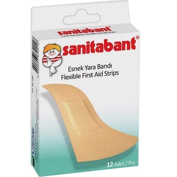 SKT:10/2026 Sanitabant Yara Bandı Esnek 12 Adet
