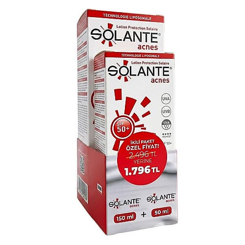 Solante Acnes Sun Care Lotion İkili Paket