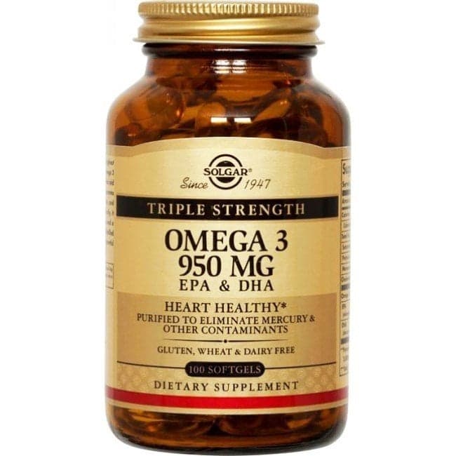SOLGAR OMEGA-3 950 MG 100 SOFTJEL