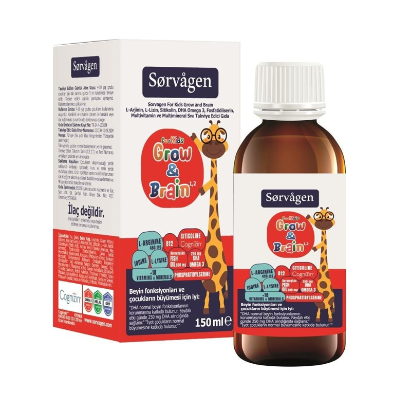 Grow & Brain For Kids Sıvı 150 ml