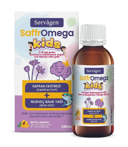 Sorvagen SaffrOmega Kids Safran ve Omega 3 -- 150 ml SKT:09/2028
