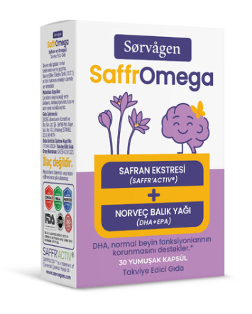 Sorvagen SaffrOmega Safran ve Omega 3 -- 30 Yumuşak Kapsül SKT:09/2028