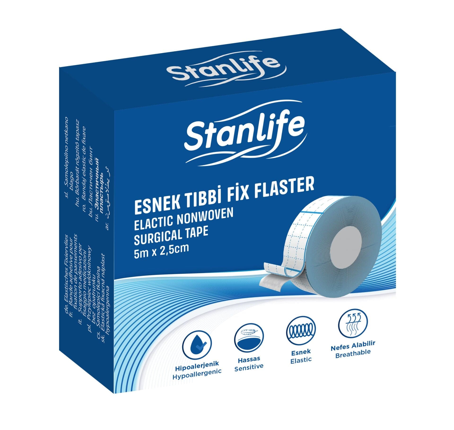 Stanlife Esnek Tıbbi Fix Flaster 5 m x 2,5 cm