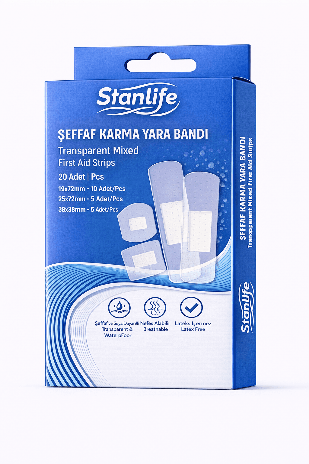 Stanlife Şeffaf Karma Yara Bandı 20 Adet