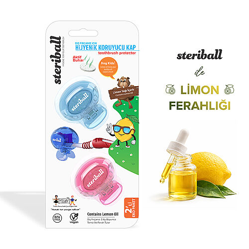 Steriball Kids Diş Fırçası Koruyucu Kap 2 li Paket