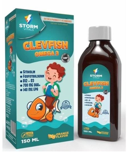Storm Clevfish Omega Sitikolin Şurup 150 ml