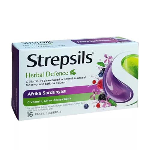 Strepsils Herbal Afrika Sardunyası 16 Pastil
