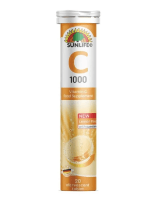 Sunlife Vitamin C 1000 mg 20 Efervesan Tablet (SKT:01/2028 )