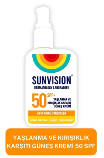 Sunvision Güneş Kremi Yaşlanma ve Kırışıklık Karşıtı Spf 50+ 50 ml