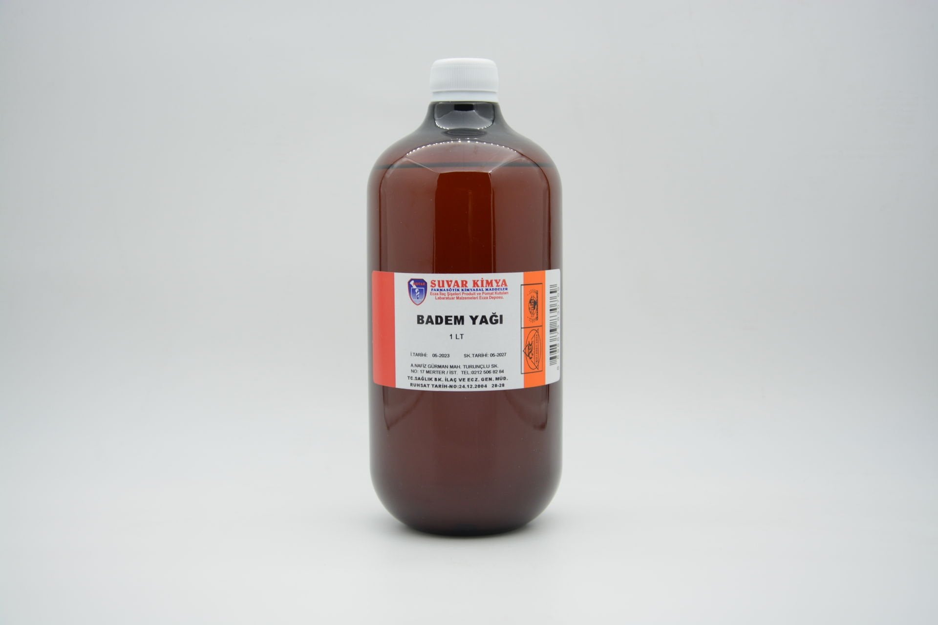Suvar Kimya Badem Yağı 1 lt