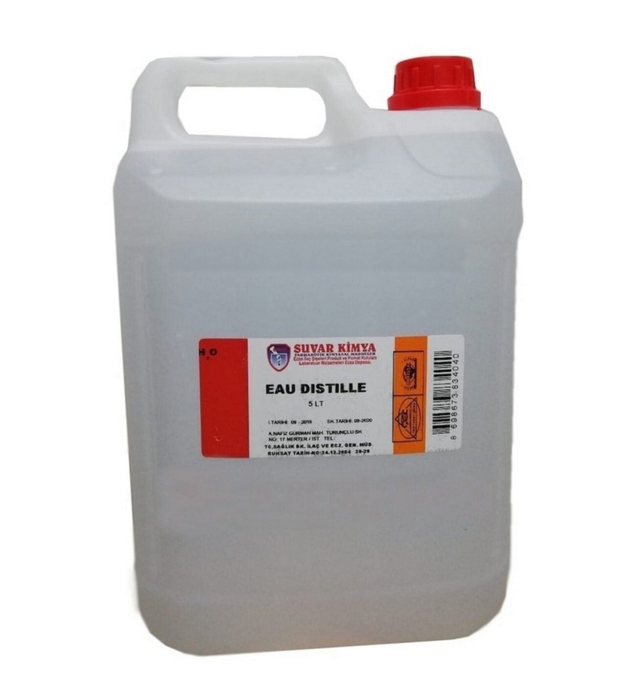 Suvar Kimya Distille Su 5 Lt