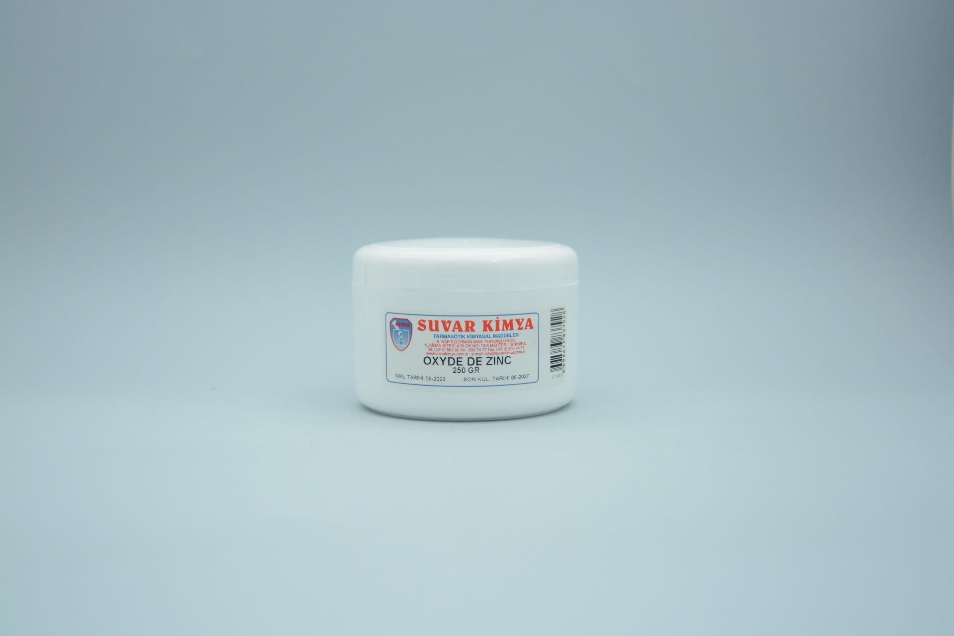 Suvar Kimya Oxyde De Zinc 250 gr