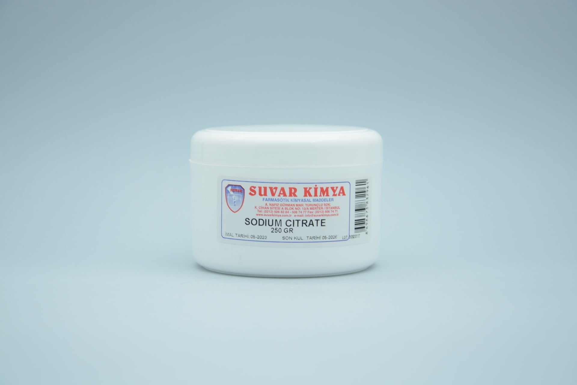 Suvar Kimya Sodium Citrate 250 gr