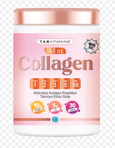 Tabvitamins All İn Collagen 1-2-3-5-10 Tip 503gr