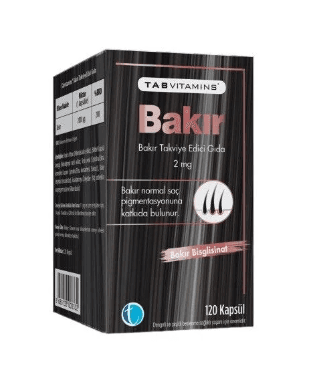 Tabvitamins Bakır 120 Kapsül SKT:05/2028