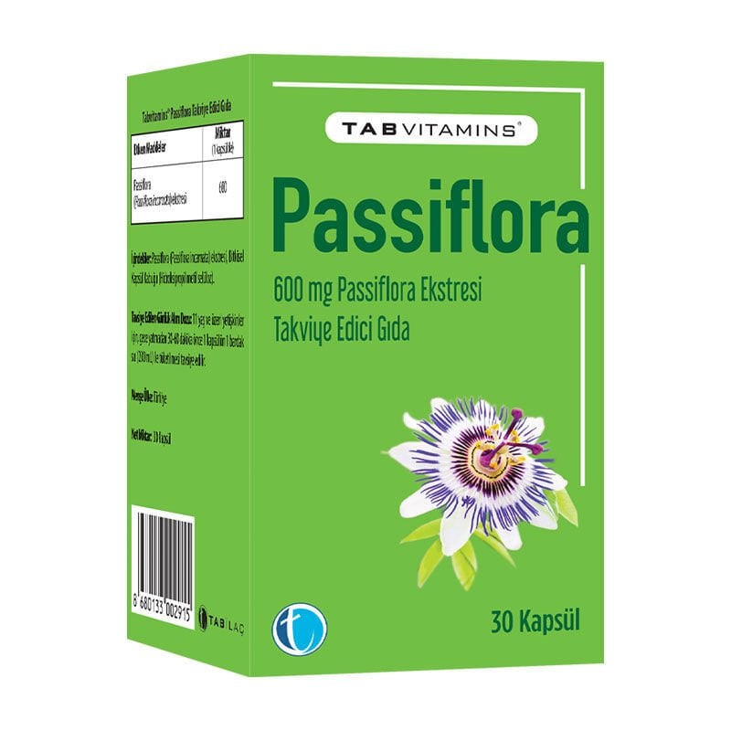 Tabvitamins Passiflora 30 Kapsül SKT:05/2028
