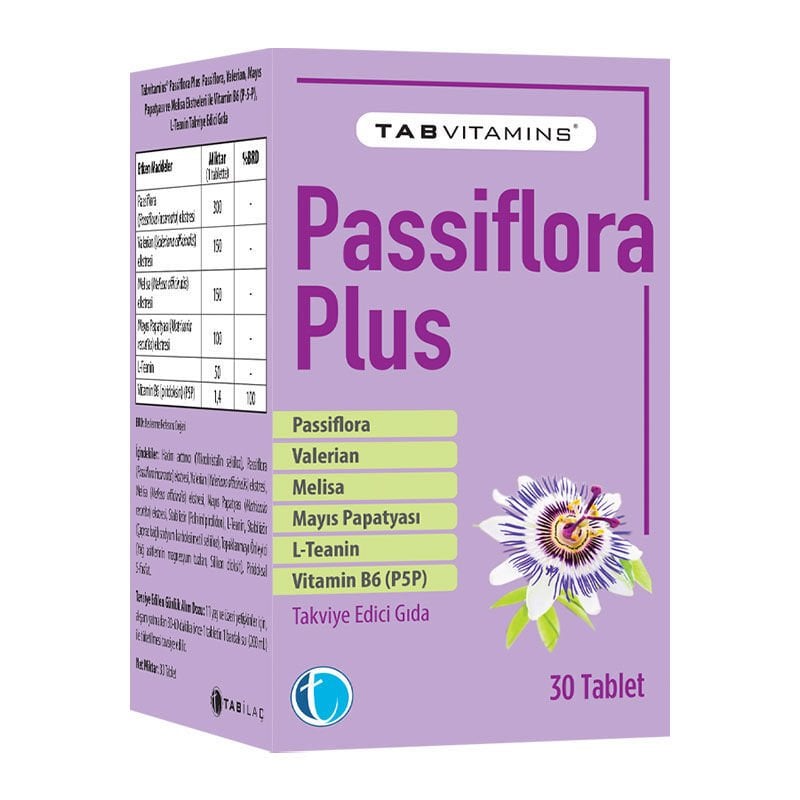 Tabvitamins Passiflora Plus 30 Tablet