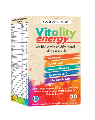 Tabvitamins Vitality Energy 30 Tablet SKT:11/2027