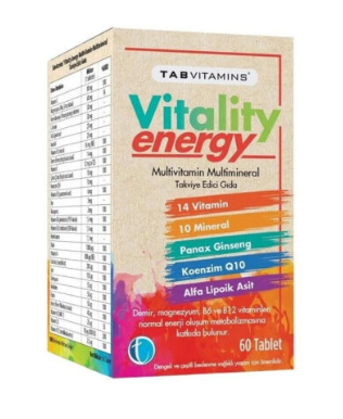 Tabvitamins Vitality Energy 60 Tablet