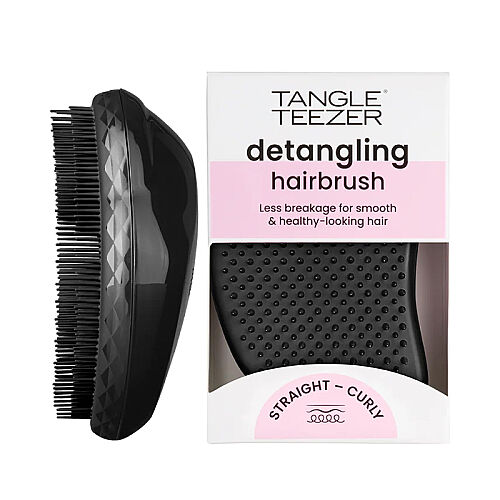 Tangle Teezer Original Panther Black Düz-Kıvırcık Saçlar için Saç Fırçası-Tarak